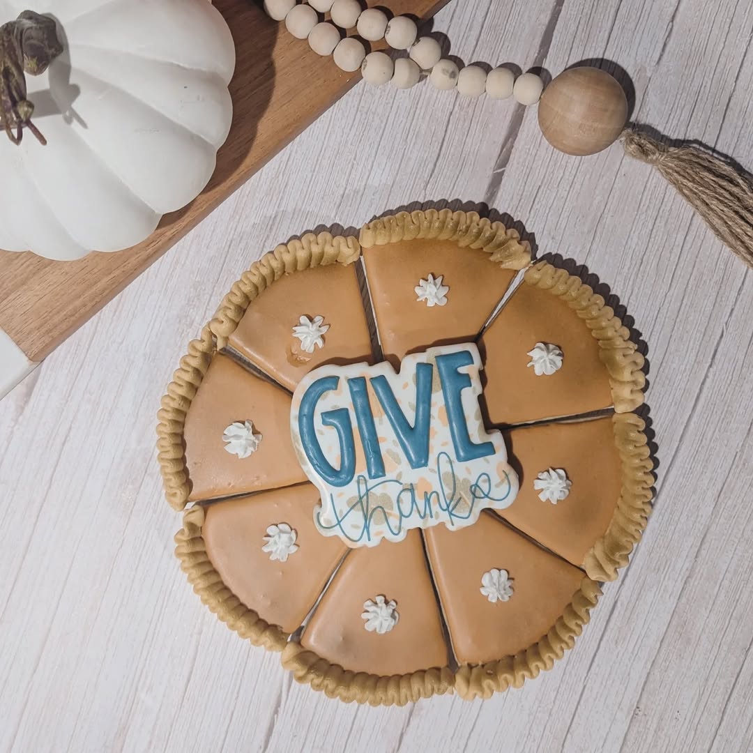 Give Thanks Thanksgiving pumpkin pie cookies